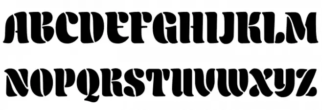 Aromatron Regular Font Litere mari