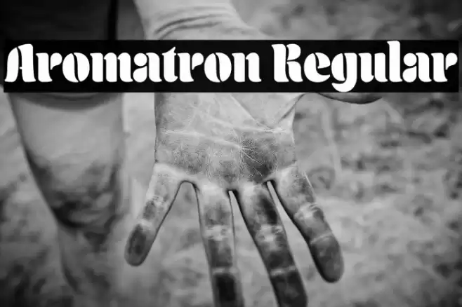 Aromatron Regular Font examples