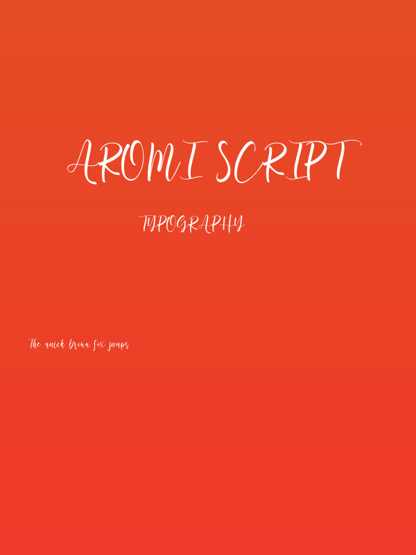 Aromi Script Poster