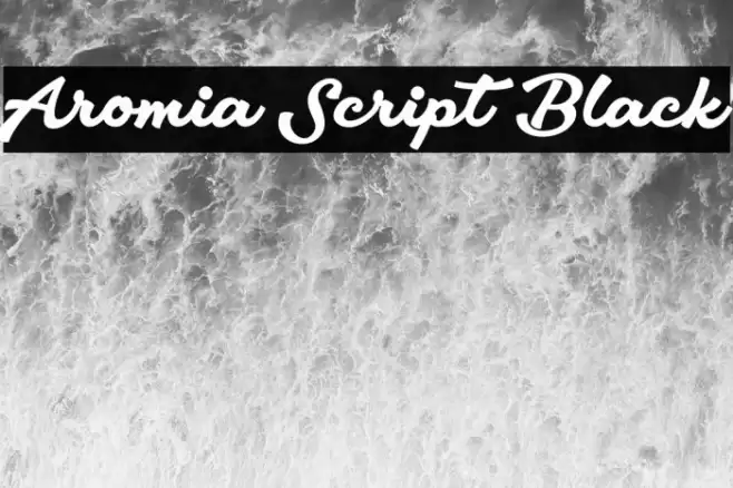Aromia Script Black Font examples