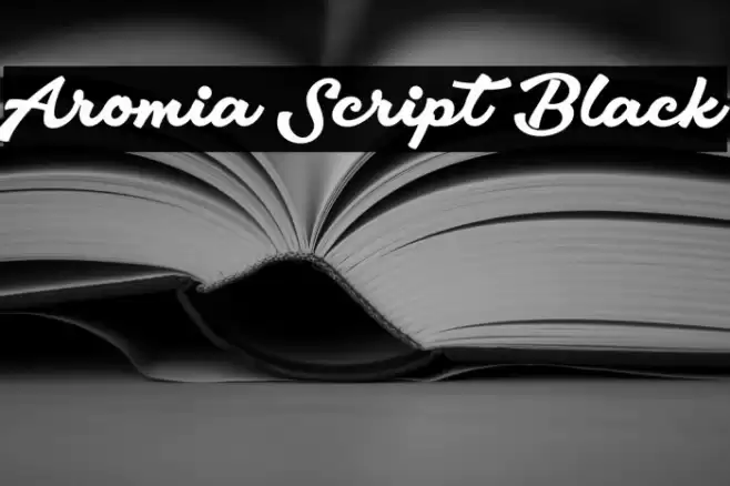 Aromia Script Black Font examples