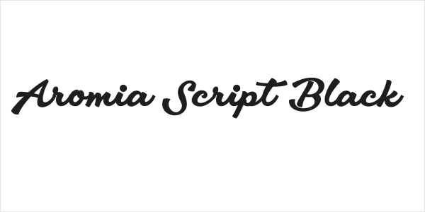 Aromia Script Black Logo