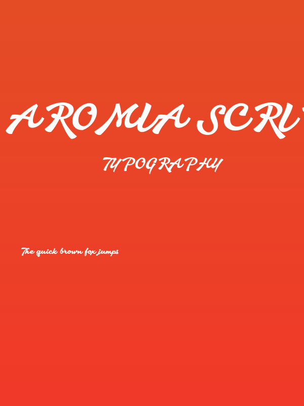 Aromia Script Black Poster