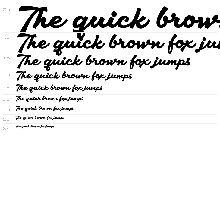 Aromia Script Black Waterfall