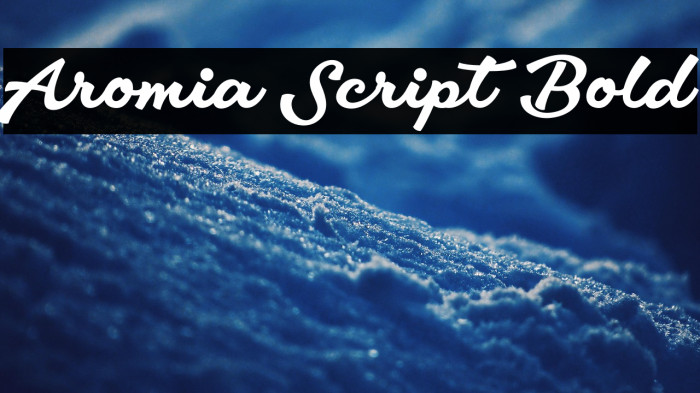 Aromia Script Bold Example 1