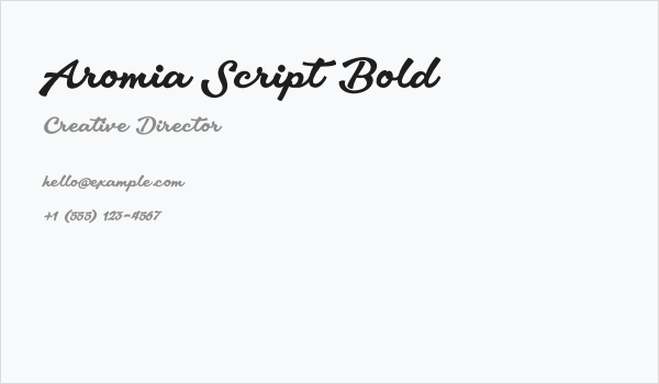 Aromia Script Bold Business Card