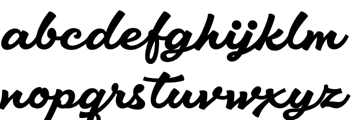 Aromia Script Bold Font LOWERCASE
