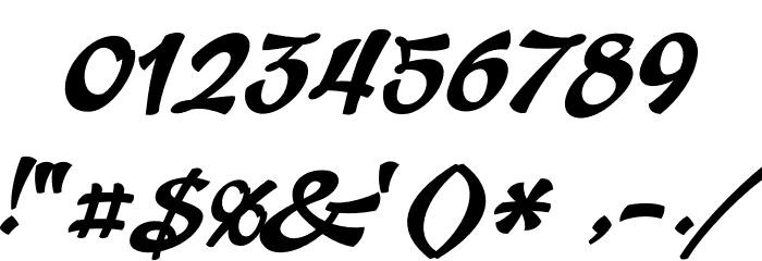 Aromia Script Medium Font OTHER CHARS