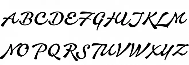 Aromia Script Medium フォント 大文字