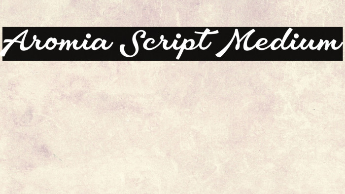 Aromia Script Medium Example 2