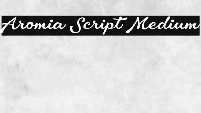 Aromia Script Medium Example 2