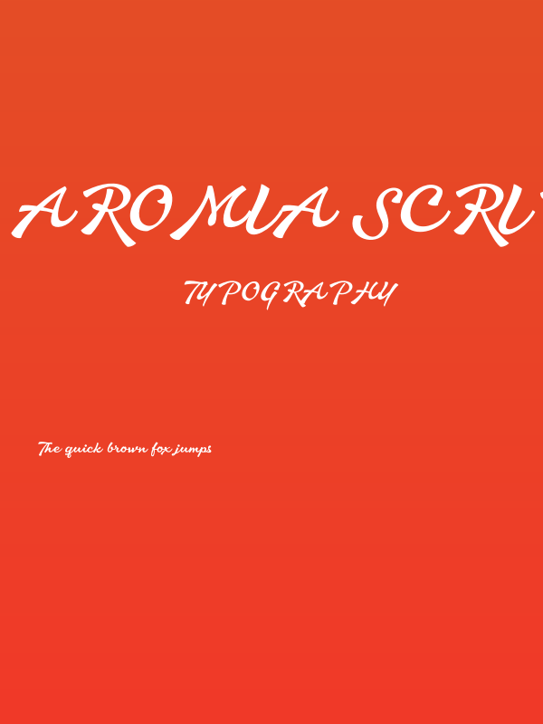 Aromia Script Medium Poster