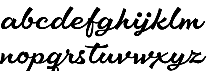 Aromia Script Medium Font LOWERCASE