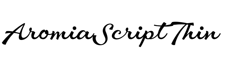 Aromia Script Thin  font caratteri gratis