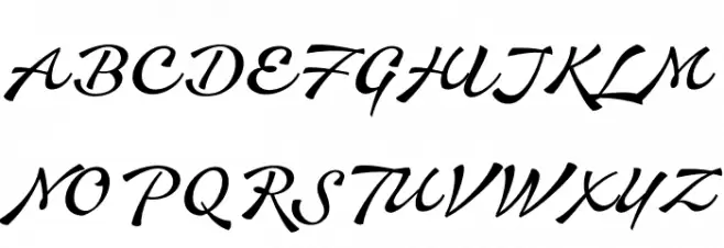 Aromia Script Thin 字体 大写
