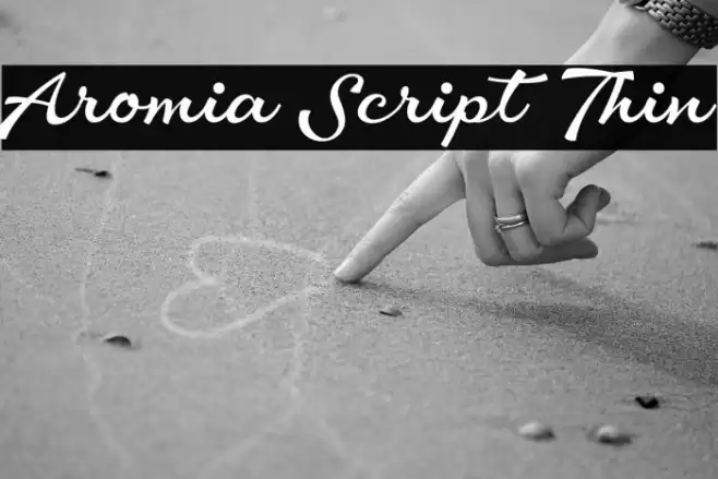 Aromia Script Thin Font examples