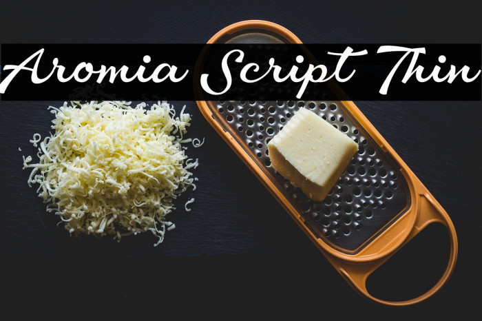 Aromia Script Thin Example 3
