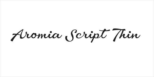Aromia Script Thin Logo