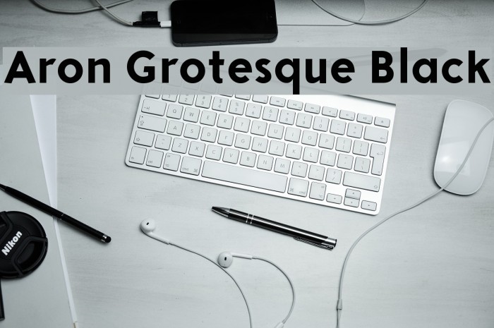 Aron Grotesque Black Font examples