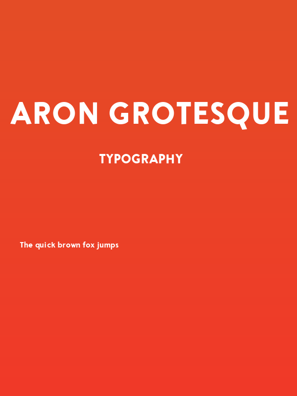 Aron Grotesque Black Poster