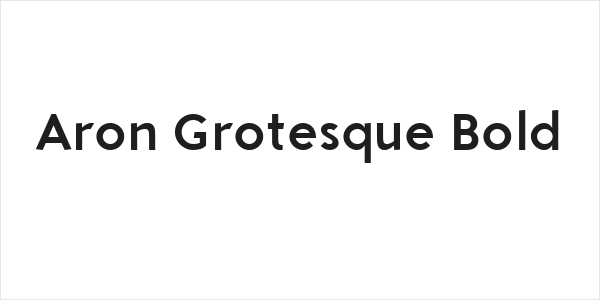 Aron Grotesque Bold Logo
