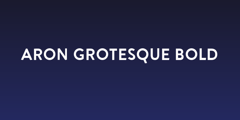 Aron Grotesque Bold Social Header