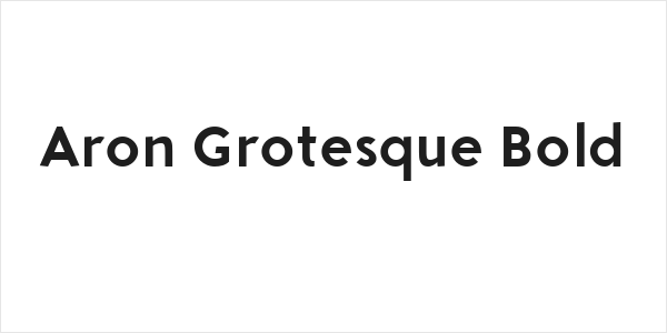 Aron Grotesque Bold Logo