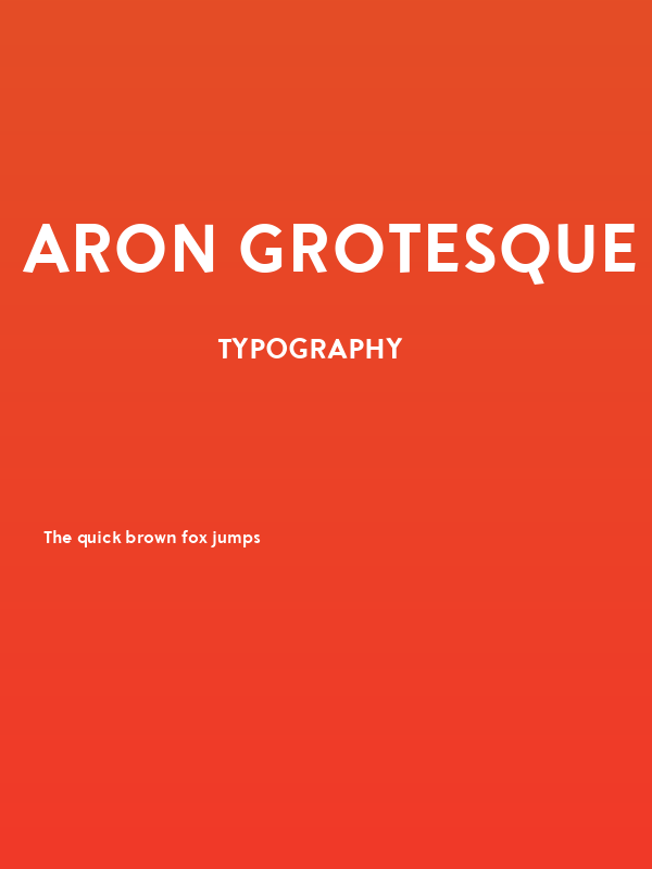 Aron Grotesque Bold Poster