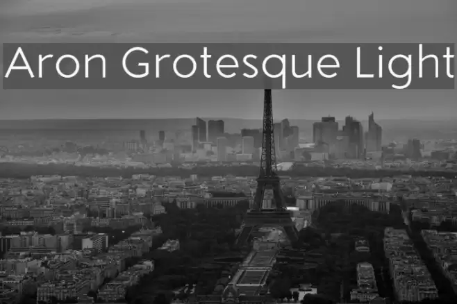 Aron Grotesque Light Font examples