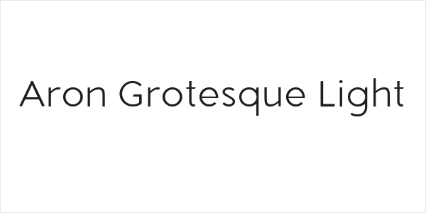 Aron Grotesque Light Logo