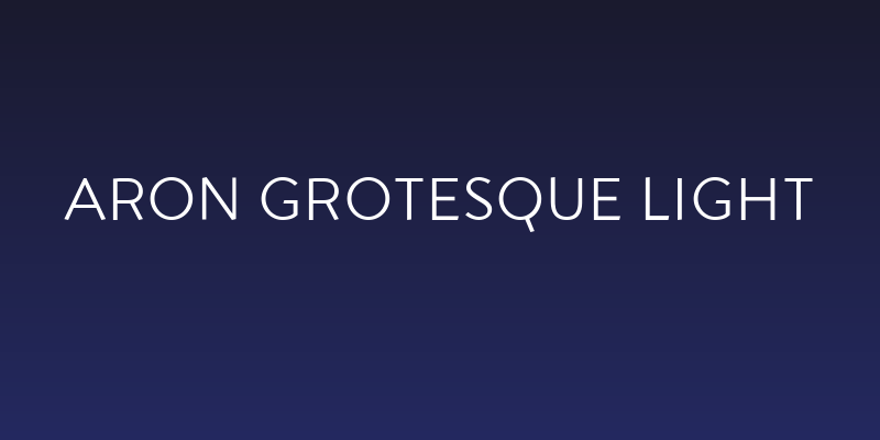 Aron Grotesque Light Social Header