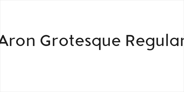 Aron Grotesque Regular Logo