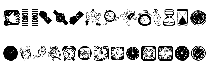 AroundTheClock Font LOWERCASE