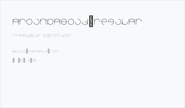 Aroundabout-Regular Business Card