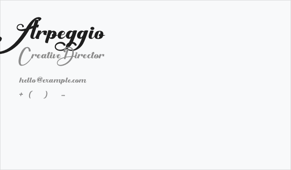 Arpeggio Business Card