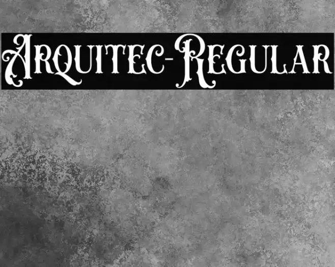 Arquitec-Regular Caratteri examples