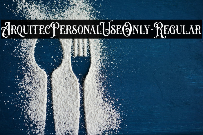 ArquitecPersonalUseOnly-Regular Example 1