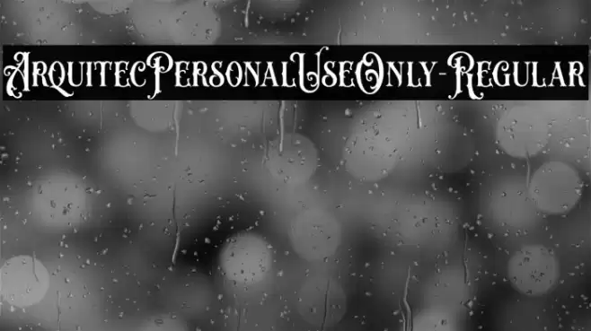 ArquitecPersonalUseOnly-Regular Font examples