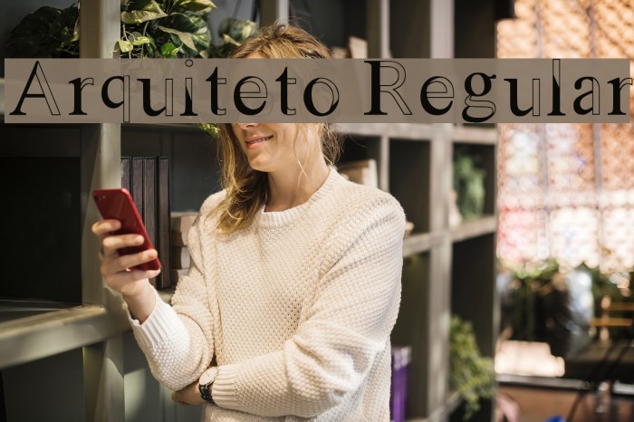 Arquiteto Regular Font examples