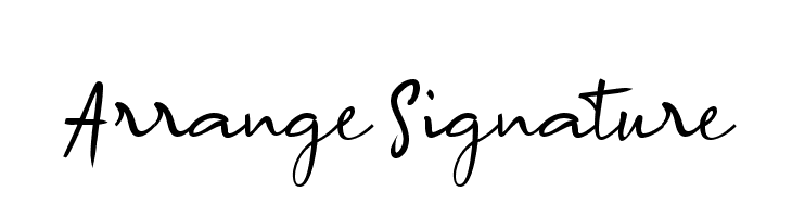 Arrange Signature  免费字体下载