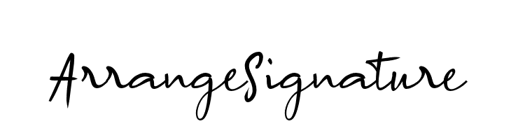 Arrange Signature  font caratteri gratis