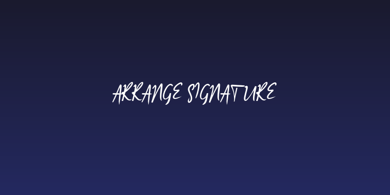 Arrange Signature Social Header