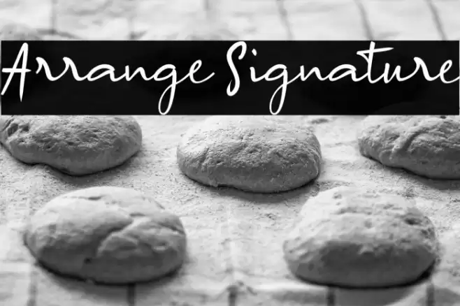 Arrange Signature Font examples