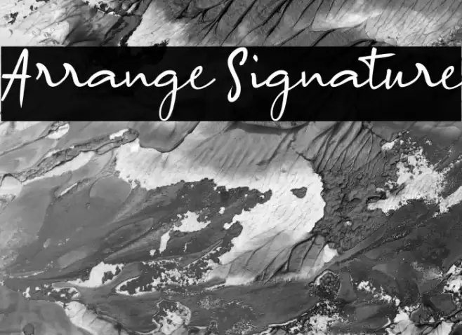 Arrange Signature Font examples