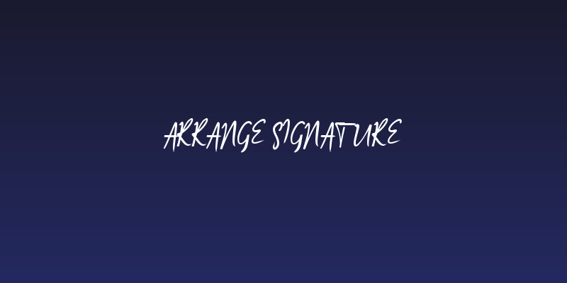 Arrange Signature Social Header