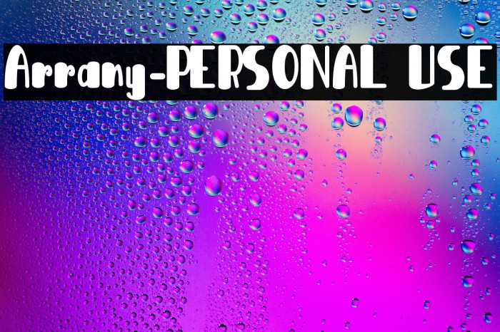 Arrany-PERSONAL USE Example 3