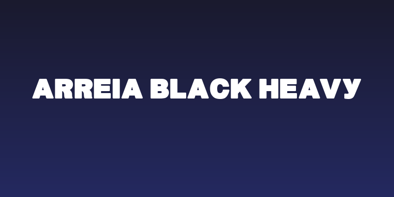 Arreia Black Heavy Social Header