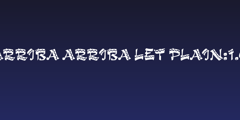 Arriba Arriba LET Plain:1.0 Social Header