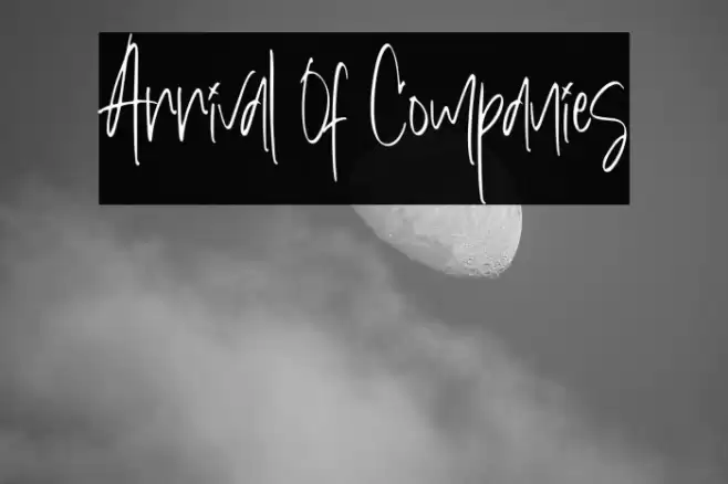 Arrival Of Companies Font examples