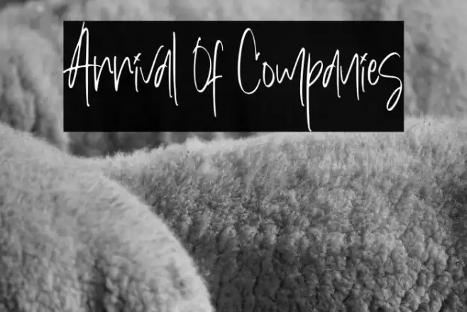Arrival Of Companies Font examples